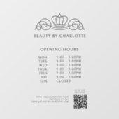 エレガント、王室の業務、営業時間、QRコード ウィンドウサイン (シート)