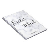 エレガント&白モダン大理石花嫁 ノートブック (右側)