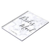 エレガント&白モダン大理石花嫁 ノートブック (左側)