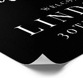 エレガント、白黒パーティー ポスター (角)