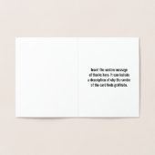 エレガント、"立派ありがとう!" カード (内部)