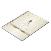 エレガント,紙吹雪，レース，ブライダルウェディングプランナー ノートブック (左側)