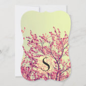 エレガント& 素朴さくらんぼの花がヴィンテージ黄 招待状 (裏面)