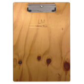 エレガント&素朴な木のテクスチパーソナライズされたャ クリップボード (正面)