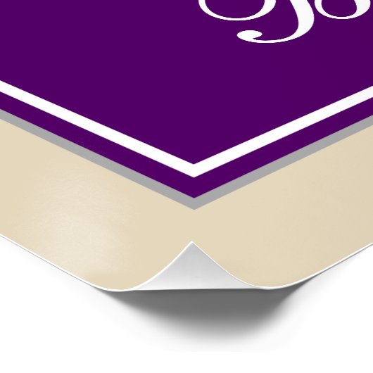 エレガント,紫,フェイク金ゴールド78番目の誕生日+名前 ポスター (コーナー)