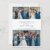 エレガント 結婚おめでとう 3枚フォトコラージュ シーズンカード (正面)