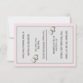 エレガント,結婚婚約，蝶 招待状 (裏面)