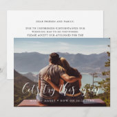 エレガント 結婚式の最新情報をもう一度試してみましょう 案内状 (正面/裏面)