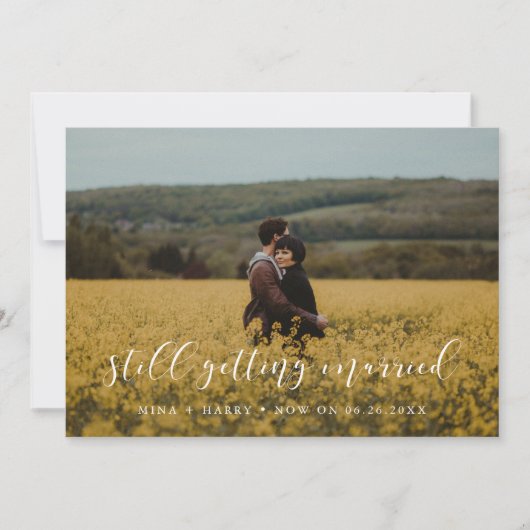 エレガント 結婚式の最新情報 案内状 (正面)