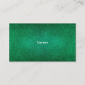 エレガント |緑のグリッター 名刺 (裏面)