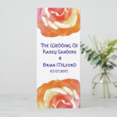 エレガント,美しいバラ結婚式招待状 招待状 (スタンド正面)