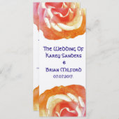 エレガント,美しいバラ結婚式招待状 招待状 (正面/裏面)