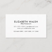 エレガント 美しい 現代的 ミニマル 名刺 (裏面)