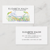 エレガント 美しい 現代的 ミニマル 名刺 (正面/裏面)