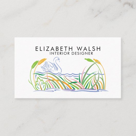 エレガント 美しい 現代的 ミニマル 名刺 (正面)