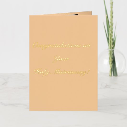 エレガント，聖母，箔挨拶カード 箔グリーティングカード (正面)