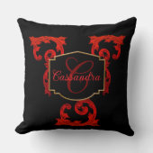 エレガント、華美パーソナライズされたヴィンテージゴシック クッション (正面)