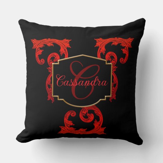 エレガント、華美パーソナライズされたヴィンテージゴシック クッション (正面)