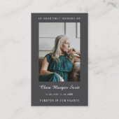 エレガント&葬ミニマル式祈りの言葉写真 名刺 (正面)