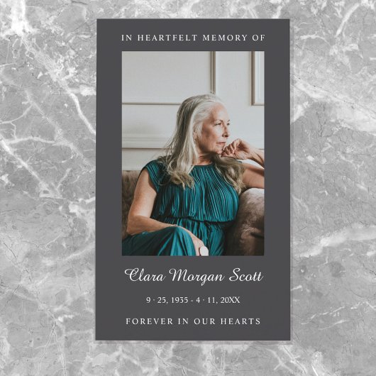 エレガント&葬ミニマル式祈りの言葉写真 名刺