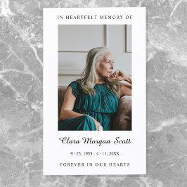 エレガント&葬ミニマル式祈りの言葉写真 名刺