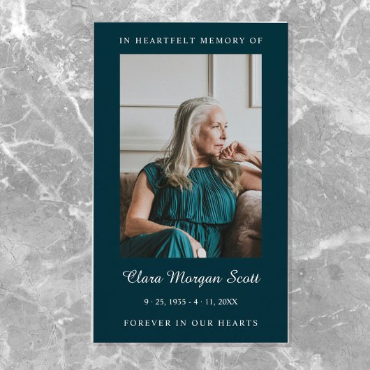 エレガント&葬ミニマル式祈りの言葉写真 名刺