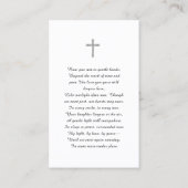 エレガント&葬ミニマル式祈りの言葉写真 名刺 (裏面)
