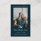 エレガント&葬ミニマル式祈りの言葉写真 名刺 (正面)