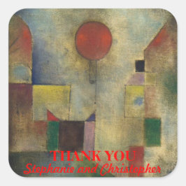 エレガント「赤い気球」カスタム スクエアシール