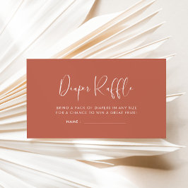 エレガント&赤モダン粘土おむつラッフルインサート エンクロージャーカード