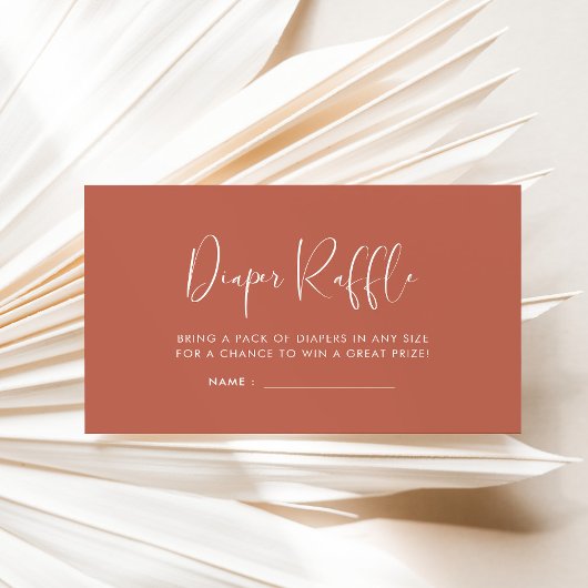 エレガント&赤モダン粘土おむつラッフルインサート エンクロージャーカード