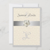 エレガント，輝き，リボフェイクン，結婚式招待状 招待状 (正面)