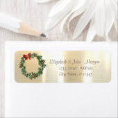 エレガント,金ゴールドクリスマスリース，休日 ラベル (インサイチュ)