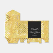 エレガント,金ゴールドグリッター, Sweet 16,カスタムパーティー フェイバーボックス (折り畳みなし)