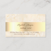 エレガント,金ゴールドストライプ，大理石ロイヤリティカード ロイヤリティカード (裏面)