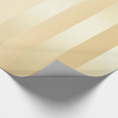 エレガント&金ゴールドモダンクリスマスストライプパターン ラッピングペーパー (角)