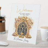 エレガント&金ゴールド新年イブパーティーへようこそ 台座サイン (インサイチュ)