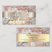 エレガント,金ゴールド,グラデーション大理石のロイヤリティカード ロイヤリティカード (正面/裏面)