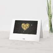 エレガント,金ゴールド,ハート，星夜 カード (裏面)