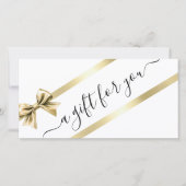 エレガント,金ゴールド,白,リボンのビジネス証明書 (正面)