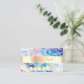 エレガント,金ゴールド,紙吹雪，光学ホログラフィック ロイヤリティカード (スタンド正面)