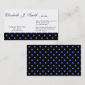 エレガント、青カッコいい水玉模様グラフィックデザイン 名刺 (正面/裏面)