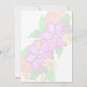 エレガント、魔法と繊細なフローラブライダルシャワー 招待状 (裏面)