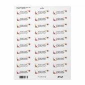 エレガント、魔法、およびはっきりしたフローラのア縁どドレス ラベル (フルシート)