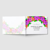 エレガント、魔法、およびはっきりしたフローラ結婚 ゲストブック (全面)