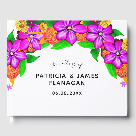 エレガント、魔法、およびはっきりしたフローラ結婚 ゲストブック