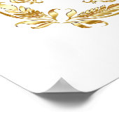 エレガント&鮮やかオーキッ結婚ド花の歓迎 ポスター (角)