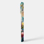 エレガント&鮮やかフローラ – 色と大胆な開花 iPhoneケース (左側面)