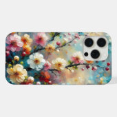 エレガント&鮮やかフローラ – 色と大胆な開花 iPhoneケース (裏面横)