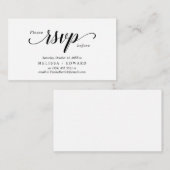 エレガント, Black Script, RSVP応答,返信 エンクロージャーカード (正面/裏面)